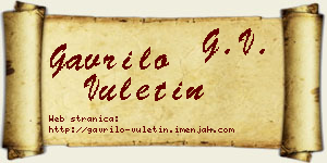 Gavrilo Vuletin vizit kartica